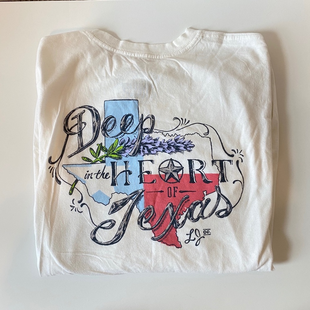 💗 LAUREN JAMES Texas Long Sleeve White T Shirt